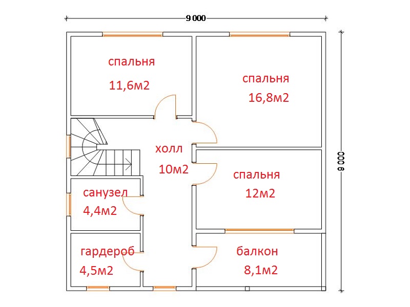 Проект дома 6 9 м